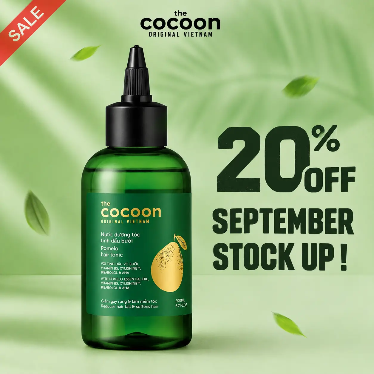 Cocoon Pomelo Hair Tonic - 100% Vegan Cosmetic Cocoon Pomelo Hair Tonic - 100% Vegan Cosmetic