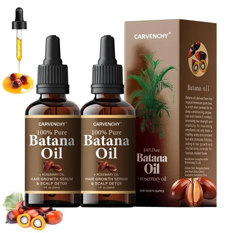 1/2/3 PCS Pure Organic Batana Oil for Scalp Care, Infused with Rosemary Oil & Vitamin E, Revitalize Scalp & Fortify Hair, Daily Scalp Treatment for All Hair Types