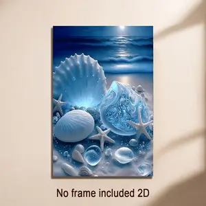 2D Flat, 1pc of Canvas Art Featuring Halloween And Beach Shell Designs, a Fun And Creative Wall Decoration Suitable for Home Bedrooms, Kitchens, Living Rooms, Bathrooms, As Well As for Hotels, Cafes, Offices