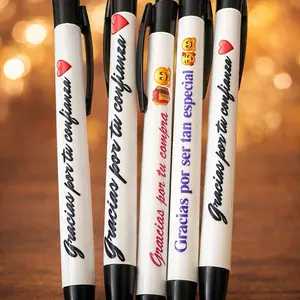 Lapiceros personalizados de agradecimiento para clientes especiales ,el paquete trae 5 unidades .
