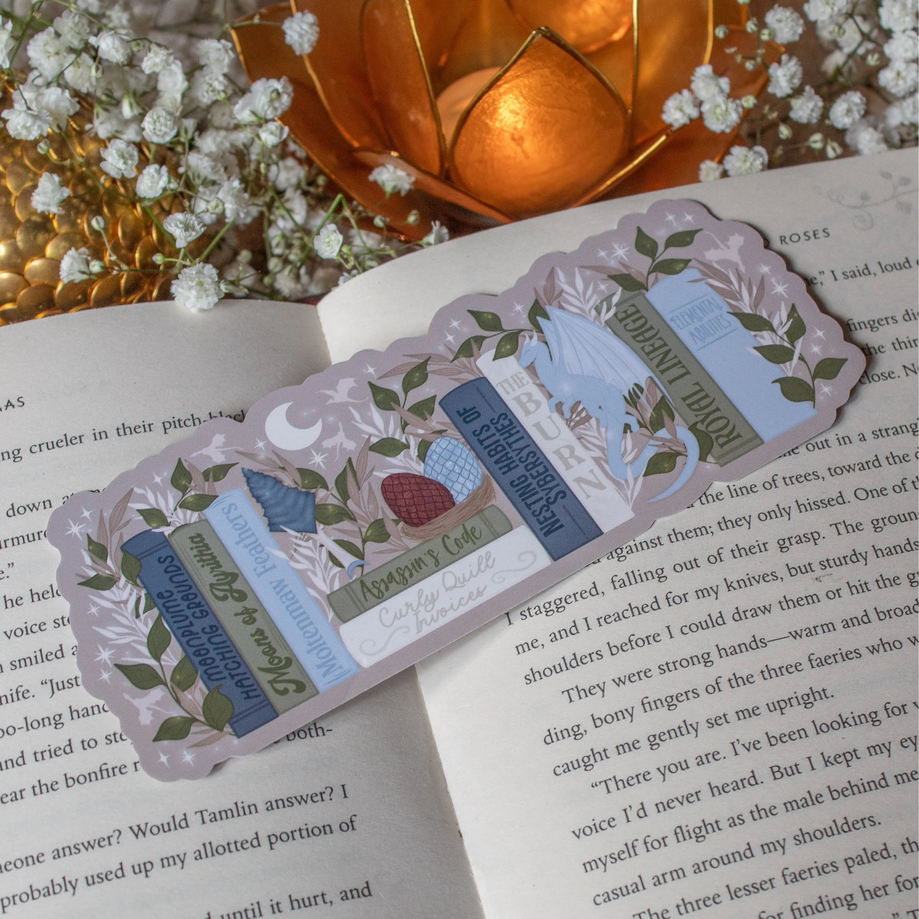 When The Moon Hatched Bookshelf Die-Cut Bookmark for Fantasy and Romantasy Readers