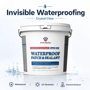Archi Republic Clear Waterproofing Coating, Invisible Waterproof Patch & Sealant for Roofs, Gutters, RV Roofs, Windows, Tile Gaps, Indoor & Outdoor Leak Repair, Chemical Resistant