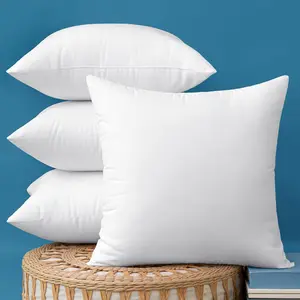 Pack of 4 18x18 Outdoor Pillow Inserts, Water-Resistant Throw Pillow Inserts Decorative  Square Pillow Stuffer Sham for Porch Swing Couch Sofa Cushion Patio Furniture