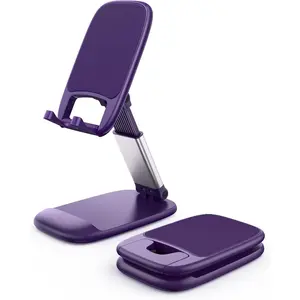 Purple Phone Stand for Desk - Dark Purple Cell Phone Holder Desktop Office  Have Compatible with  13 Pro Max Mini, 12 11 XR X 8 7 6 Plus SE, 4-8'' Smartphone