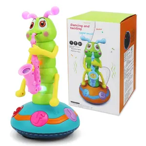 New Electric Singing Twisty Worm, Musical Light Up, Children's Music Light Caterpillar, Saxophone Blowing Universal Toy, Children's Gift, Holiday Gift, Christmas Gift