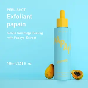 PHOFAY Papaya Enzyme Peeling Solution - AHA BHA Exfoliating Gel for Deep Cleaning, Gentle Face Scrub & Dead Skin Remover, Brightening Pore Minimizer, 50mL
