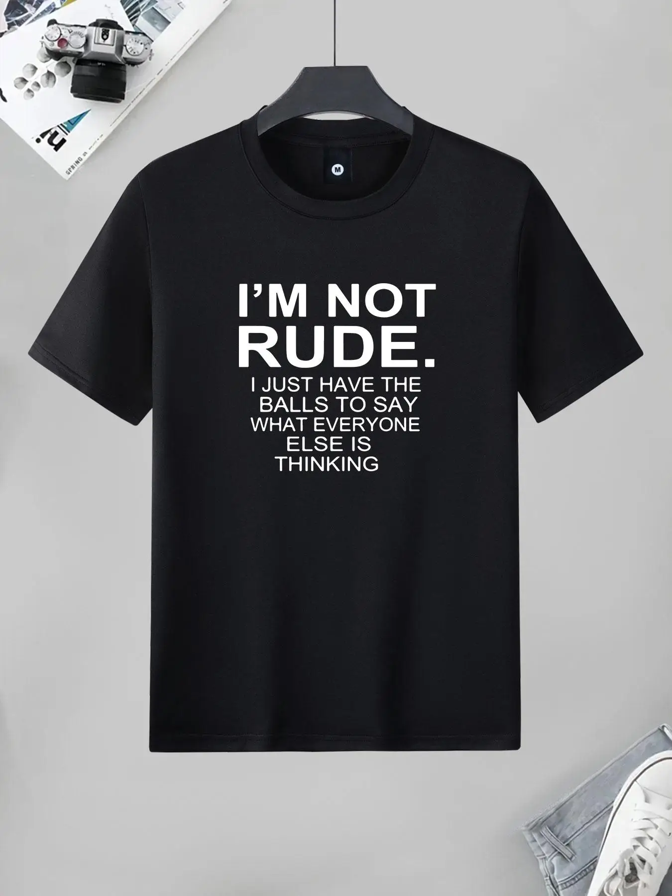 Men's Letter Print Round Neck Graphic Tees, Regular Fit Casual Short Sleeve T-shirt, T Shirts for Men, Men's Summer Top