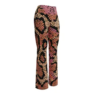 Pink Cobra Reptile Flare Eco leggings-Drenched in Pink