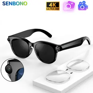 Men Women AI Smart Camera Glasses Video Record AI Real Time Translation Object Recognition Wireless Calling Smart Glasses