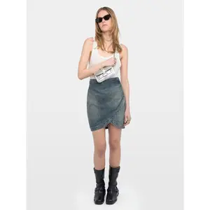 Zadig & Voltaire Julipe Denim Skirt in Medium Blue