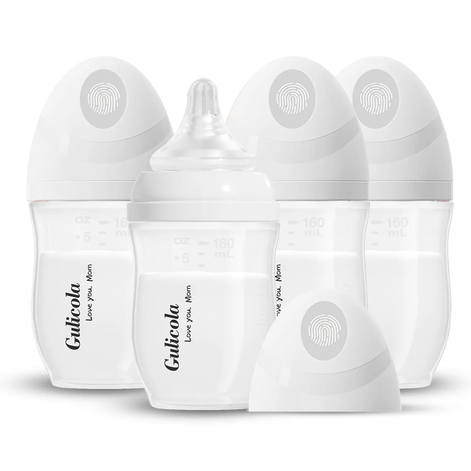 Gulicola 4pcs PP（NOT GLASS) Baby Bottles 5oz&8oz Baby Bottle Gift Box Set For Baby,Wide Neck Baby Breastfeeding Bottles