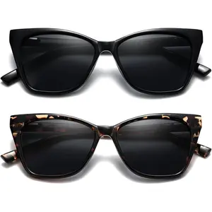 2PCS Oversized Sunglasses Reading Glasses Women Cat Eye Computer Reader Stylish Ladies Designer Fashion Big Unbreakable Eyewear