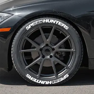 2-Pack Speedhunters Tire PVC Letter Stickers, Car Tire Decal, Car Decals, Car Decorative Sticker, Waterproof Durable High-Quality, Fits 14-22 Inch Tires, No Glue or Accessories Included