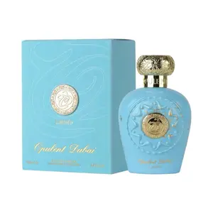 Lattafa Opulent Dubai Unisex Eau de Parfum - 3.4 oz (100 ml) Citrus Fruity Floral Woody Long-Lasting Fragrance with Golden Detailing, Arabian Beauty Product, Mens Gifts Perfumes