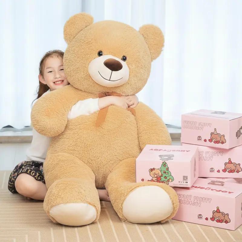 SNOWOLF 43” 47“ 51” 55" XXL Teddy Bear Giant Plush Bears Cute Stuffed Animal Plush Toys Large Bear Cuddly Doll Gift for Kids Boys Girls Birthday Christmas Valentine's Day in Gift Box Package