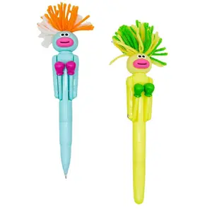 Funny Pen Boxing Robot Pens (2PCS), Punching Arm Clicker with Crisp Sound, Stress Relief Desk Toy Pen, Smooth 1.0mm Writing, Cool Office Gift