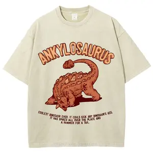 Ankylosaurus Unisex Vintage Washed Tee, PREMIUM QUALITY, Soft Cotton, Full Colors, Full Sizes, Unisex- All Seasons Wear