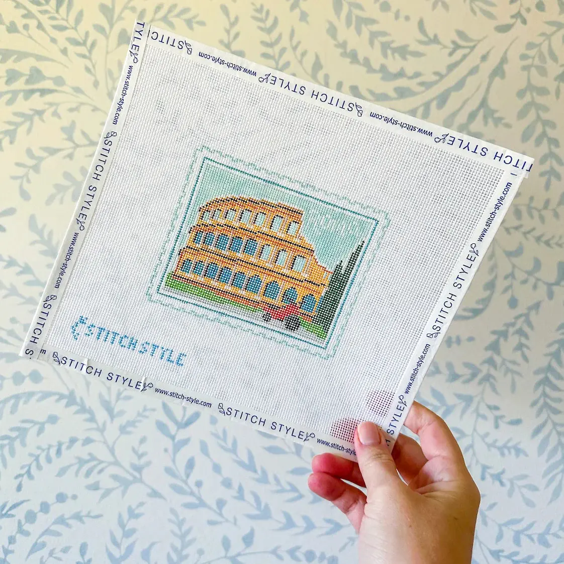 Rome Colosseum Stamp Canvas