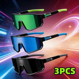 2026 Trending Kids Non-Prescription Glasses 3-Pack | Lightweight Flexible Frames for Boys & Girls | Sports-Ready for Baseball, Cycling & Motorcycle Rides | UV400 Impact-Resistant Fashion Shades | Perfect Gift for Valentine’s Day, Black Friday & Birthdays