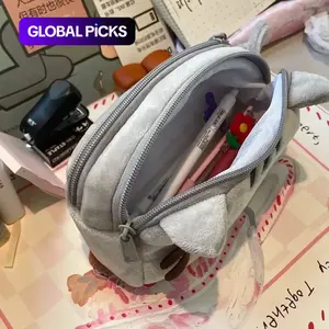 Cute Cat Theme Soft Pencil Case, Pencil Bag and Desk Organizer, Perfect for Office and School Supplies, Adorable Stationery Accessory #GLOBAL PICKS