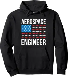 Aerospace Engineering US Flag Aerospace Engineer Week Pullover Hoodie