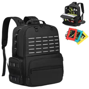 Men's Backpack Tool Bag,Anti-Drop Design, Size37x23x12 Cm， Essential Worksite Toolkit，Tool Bag Organizer，Tool Box Backpack / Tool Backpack，Men's Backpack