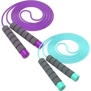Jump Rope Adjustable Soft Skipping Rope,Jump Rope With Skin-Friendly Foam Handles For Boys,Girls,Women, Men,Exercise Activity,Outdoor Fitness