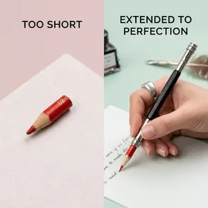 2pcs Dual-Head Adjustable Pencil Extender, Stretchable Design, Portable Art Kit, Professional Drawing Tool, Essential for Artists, Art Supplies