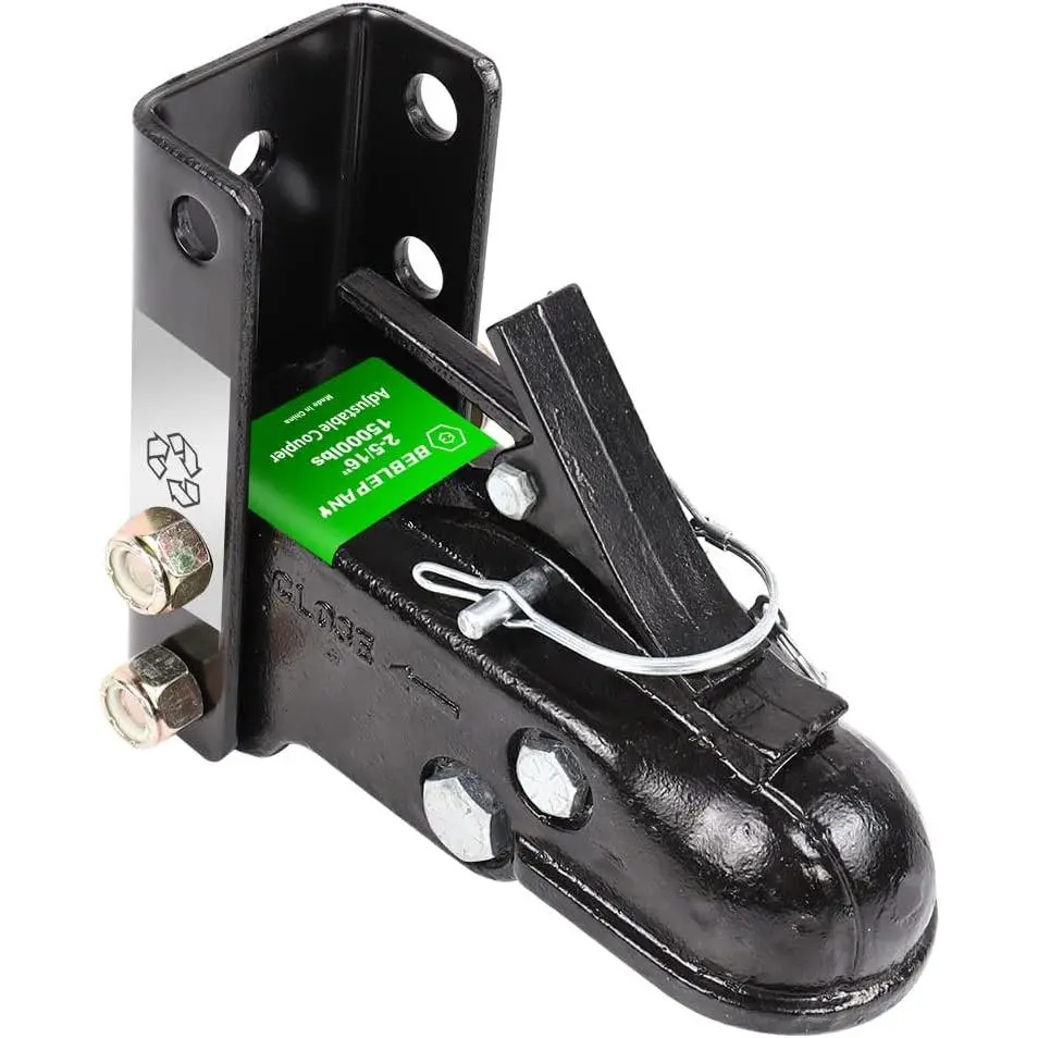 2-5/16 Inch Adjustable Cast Trailer Coupler 15000lbs with  and 3 Position  and Fasteners