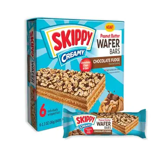Creamy Peanut Butter & Chocolate Fudge Wafer Snack Bar 1.3 Oz 6 ct Individually Wrapped Bars for On-the-Go Energy Boost - Bite, Milk