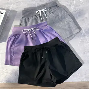 Pack of 3 women’s casual shorts, solid color, drawstring elastic waistband, everyday wear, outdoor sports fitness running, yoga, women’s athletic shorts, womenswear