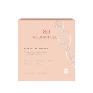 [Blanc Dubu] Nuborn Cell Hydrogel Collagen Mask | Hydrating Face Masks with Peptides & Hyaluronic Acid | Collagen Face Mask Overnight for Glass Skin | Face Masks Korean