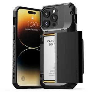 iPhone 14 Series Case Damda Glide Pro - Metal Protection Cover for Wireless Smartphone with Card Access