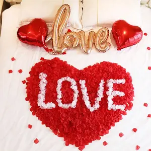 1000pcs Stacked Wedding Decoration Artificial Rose Petals, Randomly Selected Decorative Flower Accents for Weddings & Home Decor, Artificial Flowers