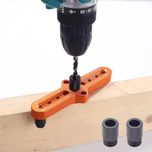 Self Centering Dowel Jig Kit - Premium Woodworking Tool with Line Scriber Center Finder - Drill Guide for Precise Straight Holes - Includes 1/4", 5/16", 3/8" Bit Guides for Hand Drills Universal Propane Tank Gauge Leak Detector