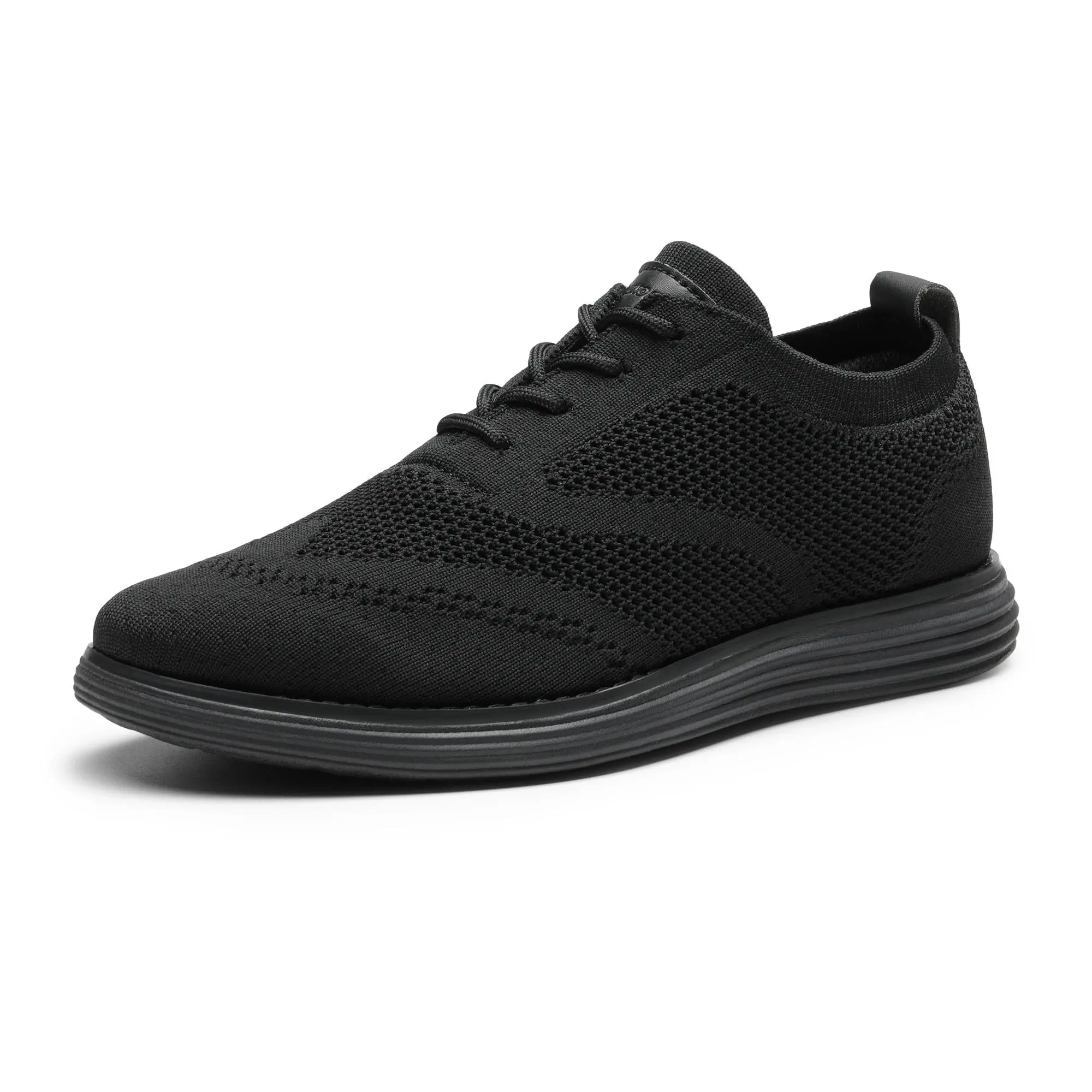 BRUNO MARC KnitFlex Breeze+ Men's Closed Mesh Casual Sneakers - Lightweight, Breathable Athletic Sports Shoes with Simple Fits, Elastic Band for Walking, Dressy Flat-Toe Office Wear