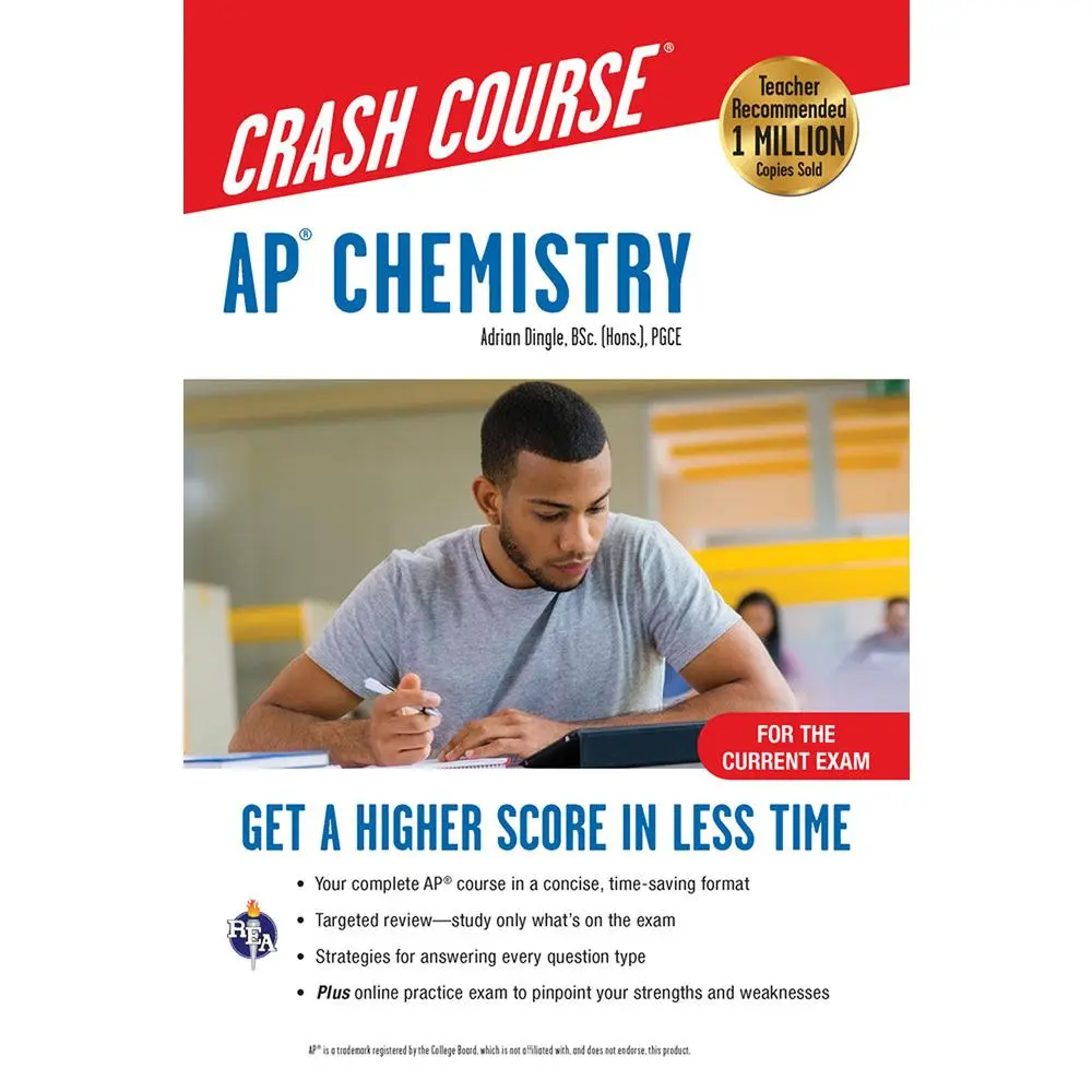 USED Book - Ap(r) Chemistry Crash Course, Book + Online: Get a Higher Score in Less Time by Dingle, Adrian (Paperback) - english
