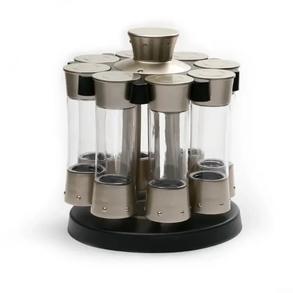 Elite Auto-Measure Spice Carousel Professional Series, 8 Spice Jars ...