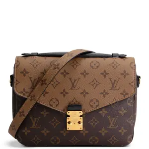 Pre-owned Louis Vuitton Monogram Reverse Coated Canvas & Leather Trim Crossbody Bags Reverse Monogram Pochette Metis