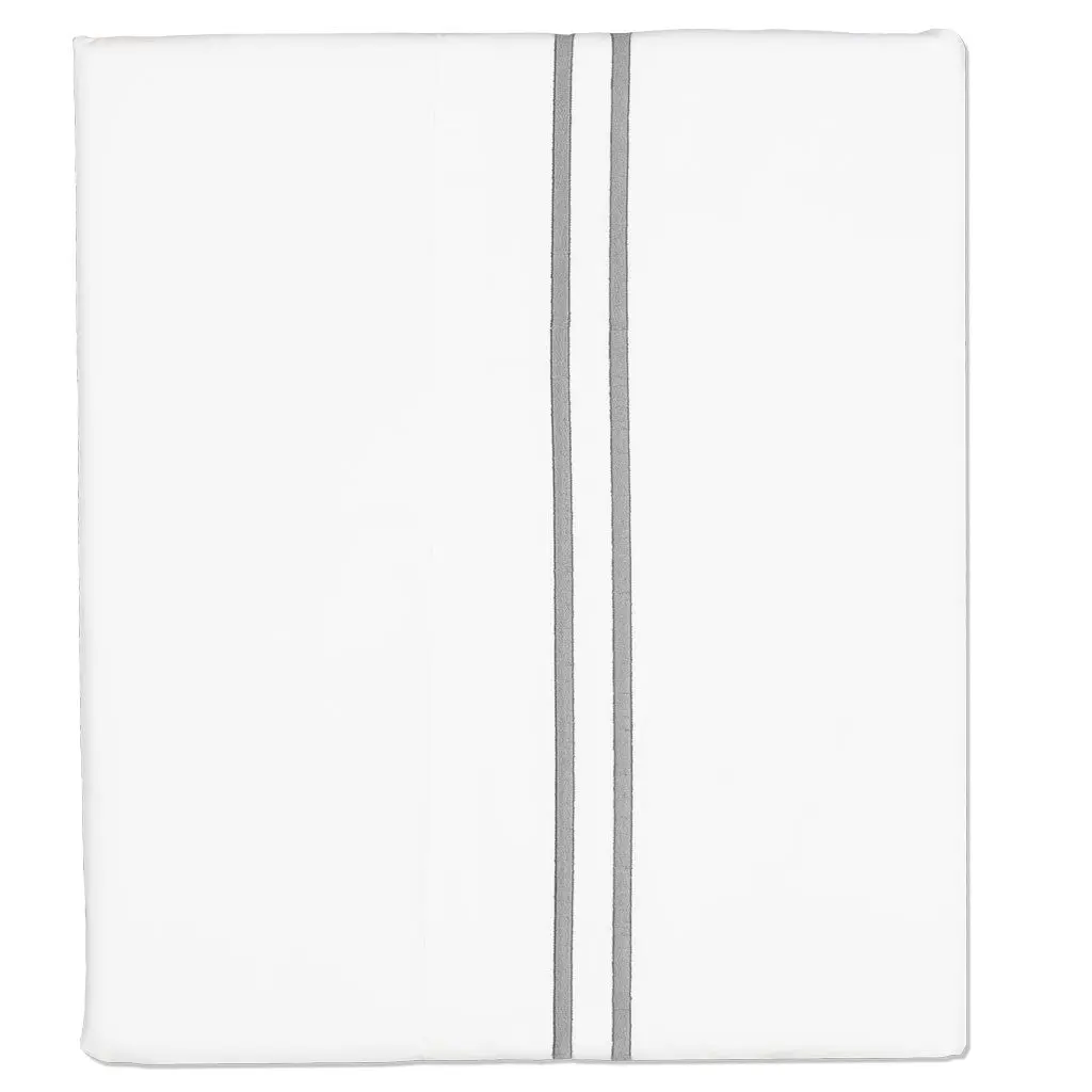 Grey Lines Embroidered Flat Sheet