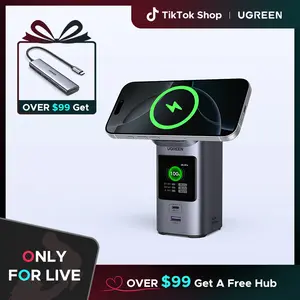 【LIVE ONLY】UGREEN Nexode Power Bank 20000mAh 145W PD 3.0 Portable Charger 72Wh Qi2 Certified 15W Wireless Fast Charging Magsafe Battery Pack 2C1A with TFT Display for iPhone 17/16 Series/MacBook/iPad,September Restock,TikTokShopHolidayHaul