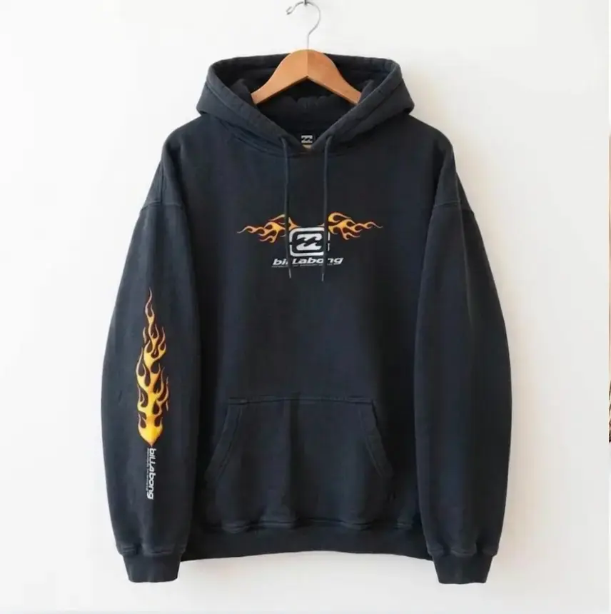 Billabong Men's Black Hoodie, Premium Cotton Pullover, Casual Streetwear Sweatshirt, Soft & Comfortable, Durable Graphic Hoodie, Gift for Dad, Gift for Men Women, Full Color Top Womenswear
