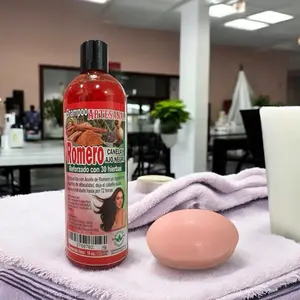 COMBO Shampoo artesanal De Romero y BARRA DE JABÓN DE BARRA  con canela y ajo negro- reforzado con 30 hierbas naturales 16oz