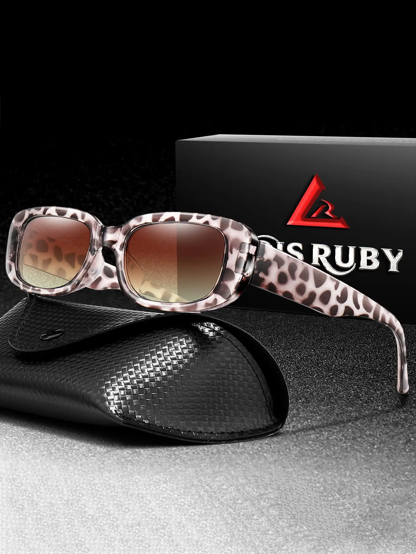 Fashion Oval Frame Leopard Print Sunglasses with Case, Uv400 Protection, Trendy Accessory for Music Festivals, Parties, Outdoor Travel, Beach Wear