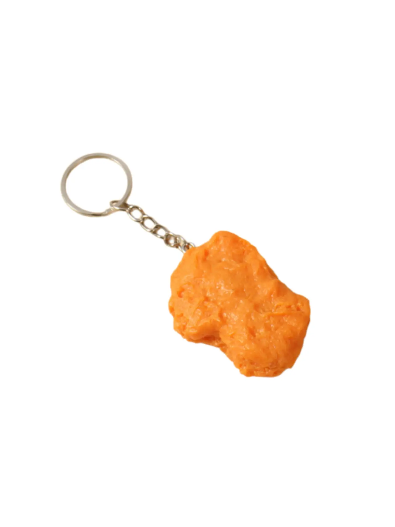 1Piece Adorable Chicken Nuggets Keychain, Stylish Keyring, Cute Plain Style Accessory, Unisex Casual Gift, Perfect for Bags & Keys, Keychain Charm, Ideal Present for Him/her「！」
