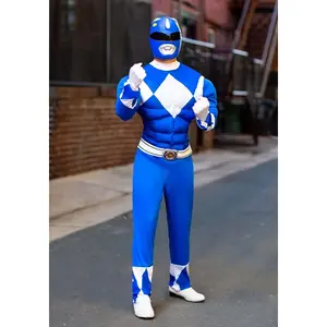 Men's Power Rangers Blue Ranger Muscle Costume