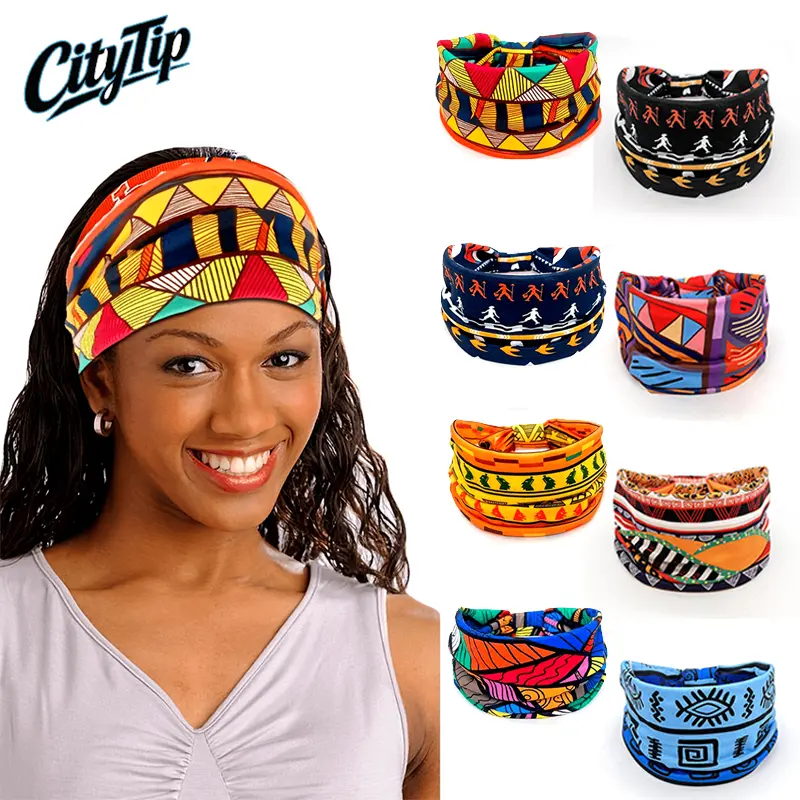 4Pcs African Print Ethnic Headbands Set, Bohemian Retro Printed Wide Brim Stretch Headscarf, Soft No Slip Sweat Wicking Sports Yoga Headbands, Women's Fashion Hair Accessories For Daily Outfit Workout Travel
