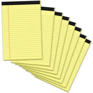 8 Pack Yellow Legal Pads 5x8 Small Note Pads 240 Sheets Perforated Yellow Pads Paper Narrow Ruled Writing Pad 80gsm  Thick Paper College Ruled Legal Notepads for Students, Office, Business