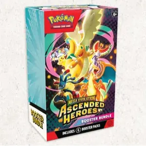 Pokemon Ascended Heroes Booster Bundle - 6 Sealed Booster Packs, New