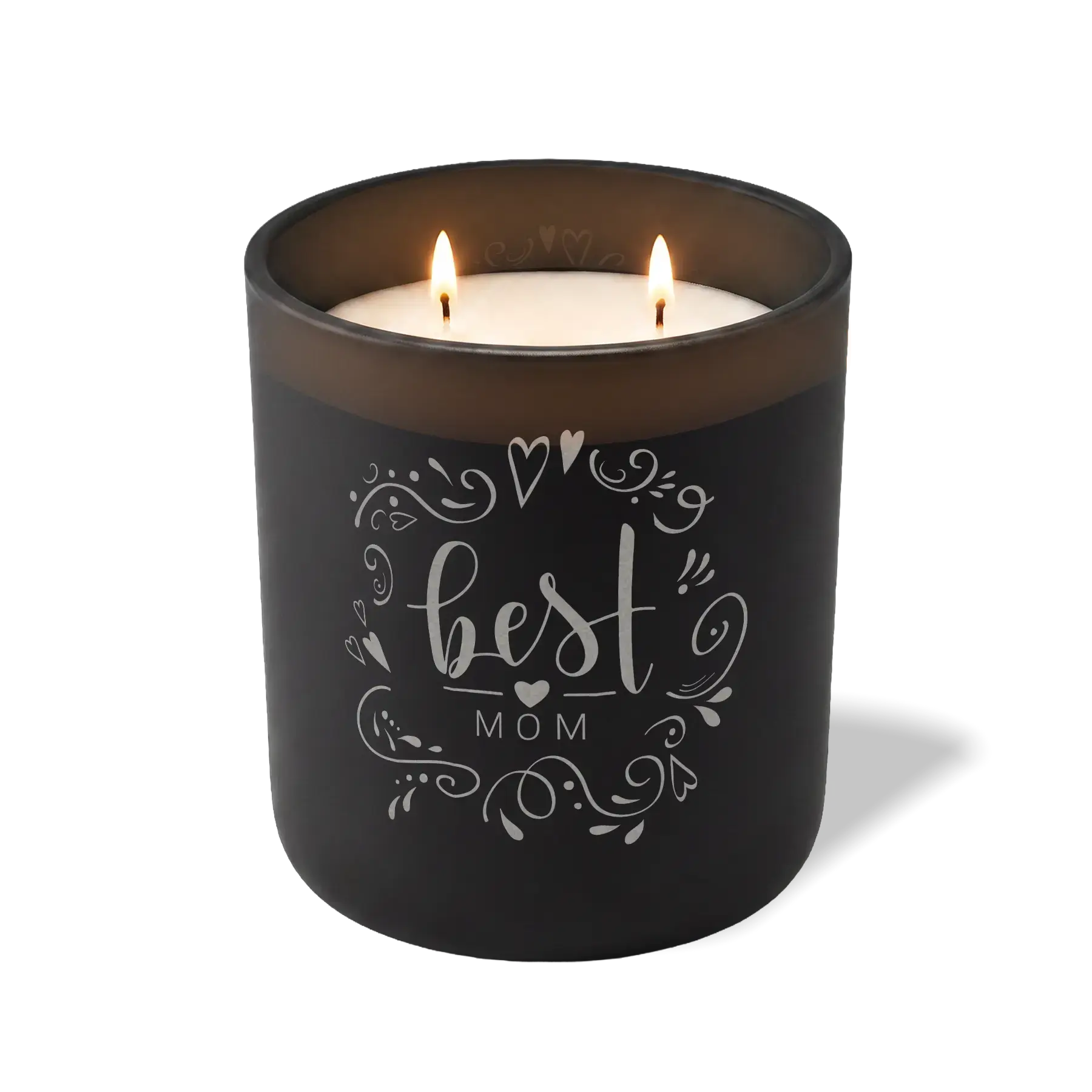 Best Mom Heart Pattern | 12 oz Candle